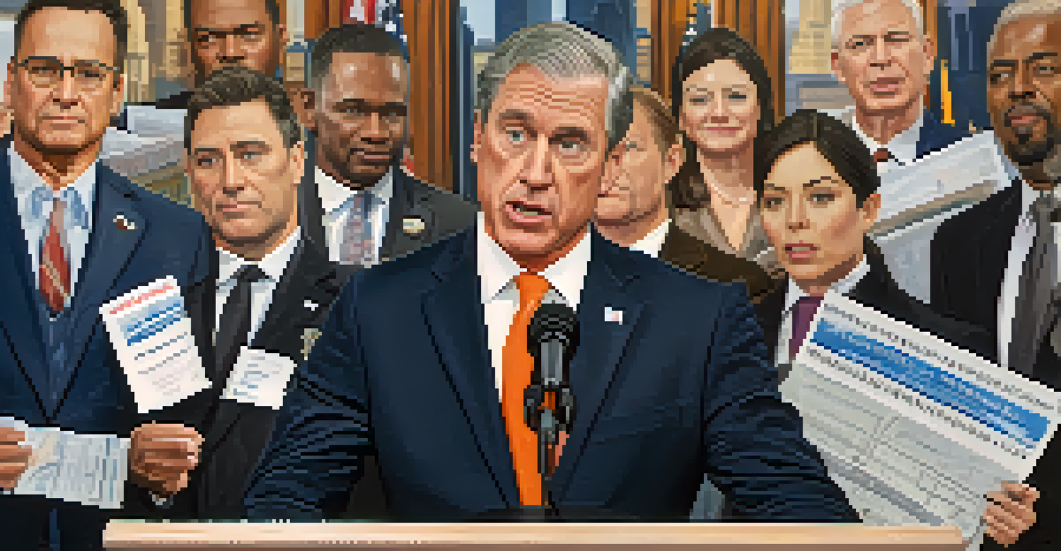A close-up of a New York City official at a press briefing, showing empathy and confidence while communicating important health information.