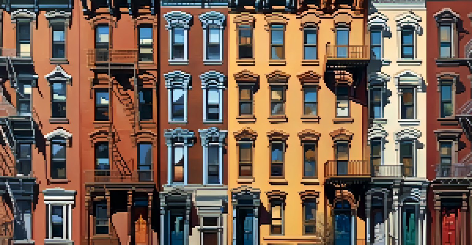 An aerial view of Brooklyn's brownstones showcasing their historical architecture.