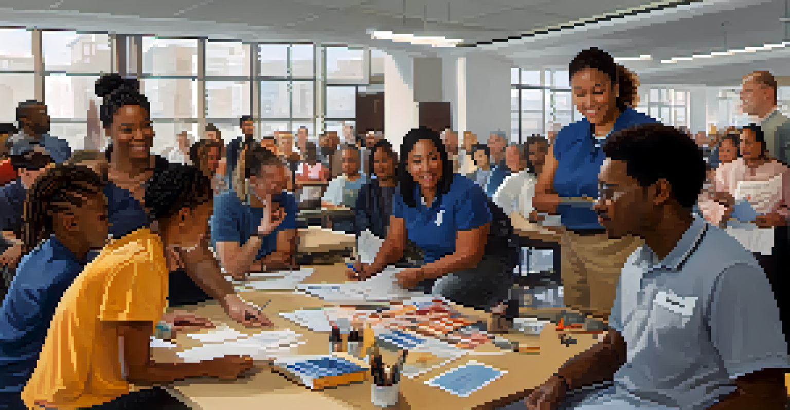 Diverse group of people attending a community emergency preparedness workshop.