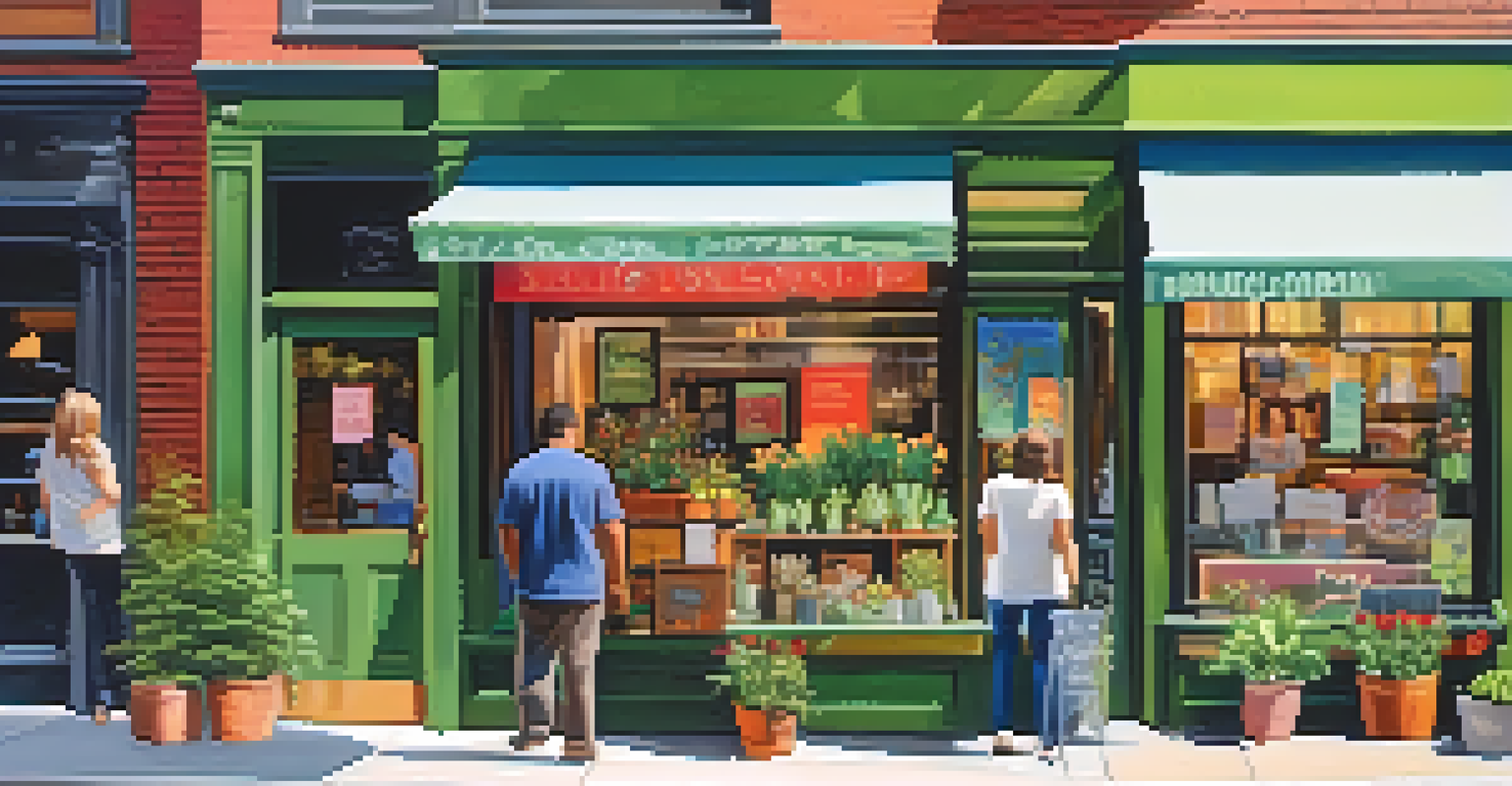 A charming small business storefront in New York, showcasing artisanal products and a welcoming atmosphere.