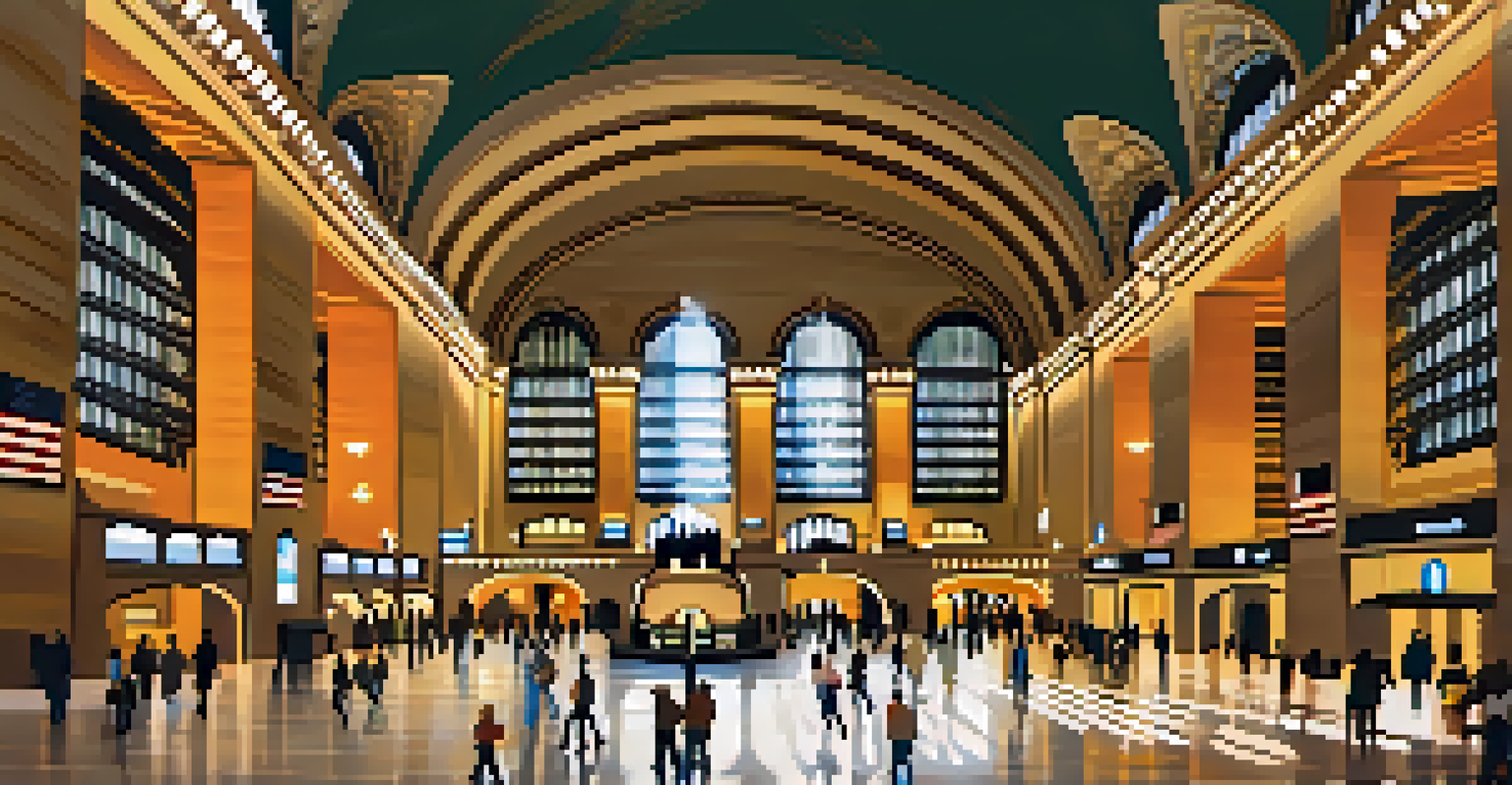 A detailed view of Grand Central Terminal's architecture, showcasing its grandeur and intricate designs.