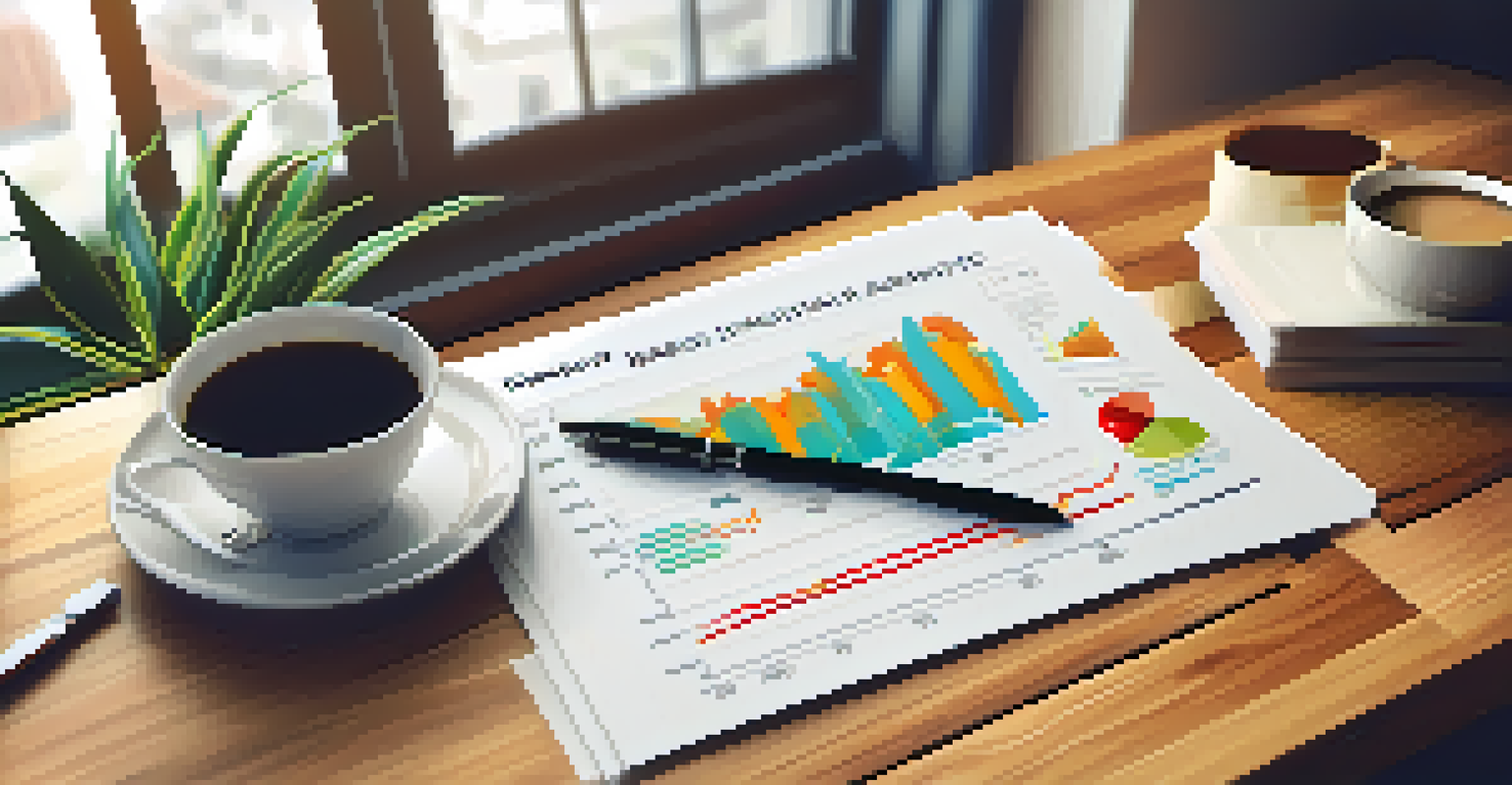 A detailed real estate market analysis report on a desk with financial tools and warm lighting.