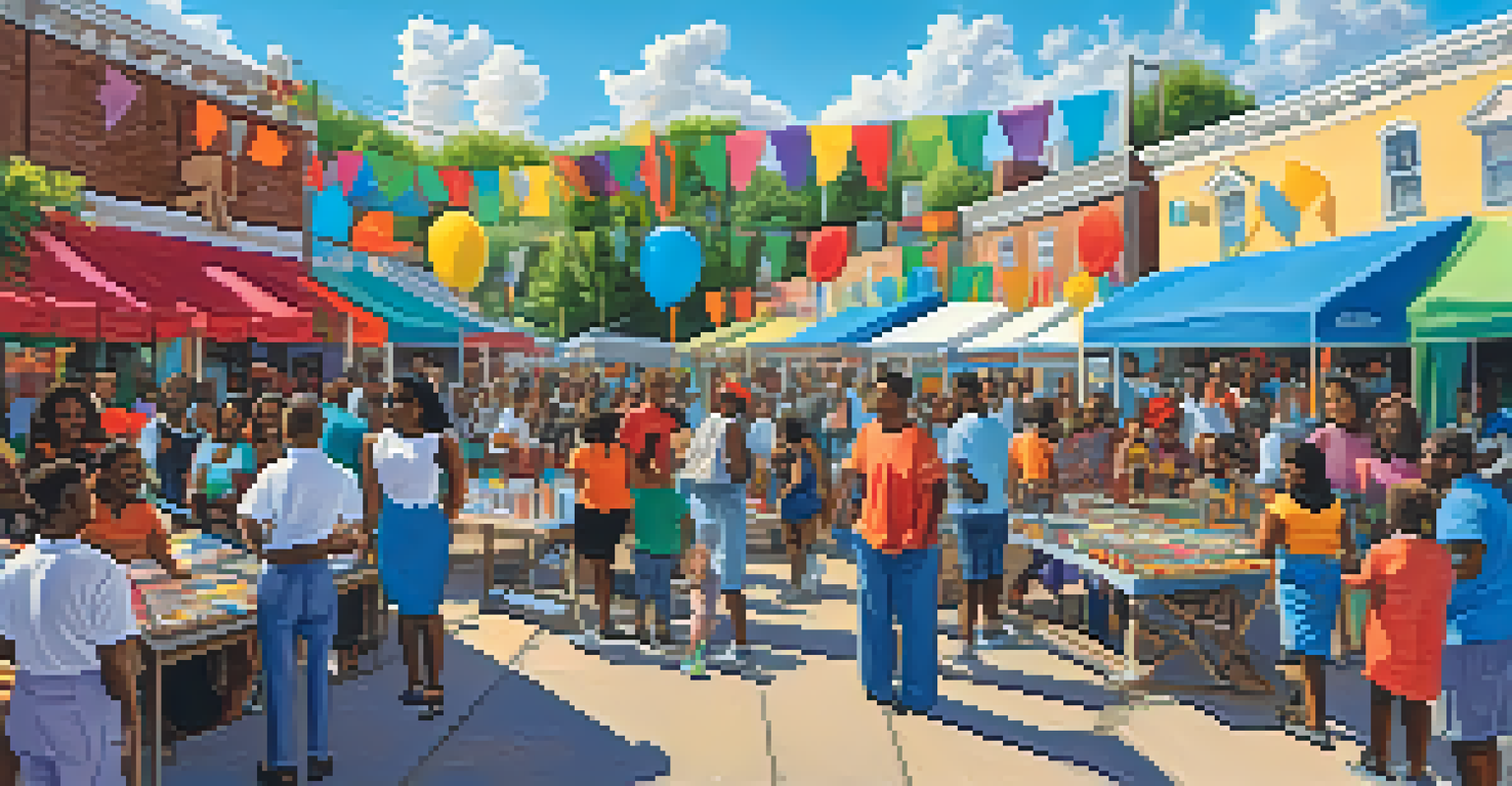 A community art event in an outdoor setting featuring live painting and workshops, highlighting engagement and creativity.