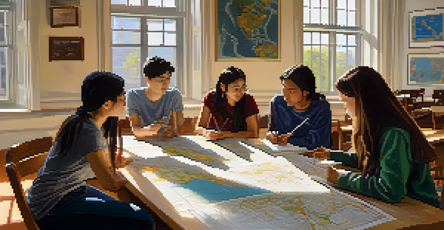 A diverse group of international students engaging in a cultural exchange workshop at a university in New York City.