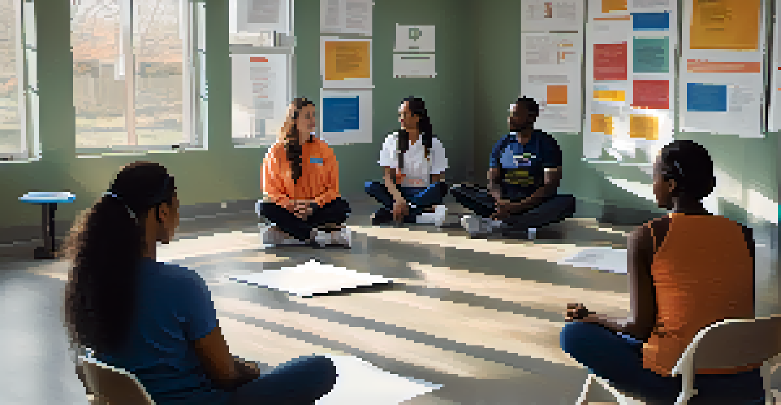 Crisis response team members participating in a mental health training workshop in a well-lit room.