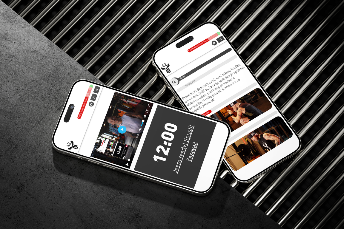 Two phones showing Transformers42 video content for social media