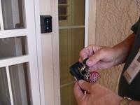 Installing keys in a home key lock box.