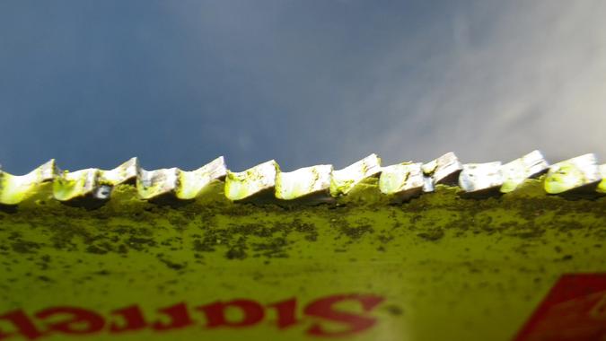 Kerf of a reciprocating saw blade