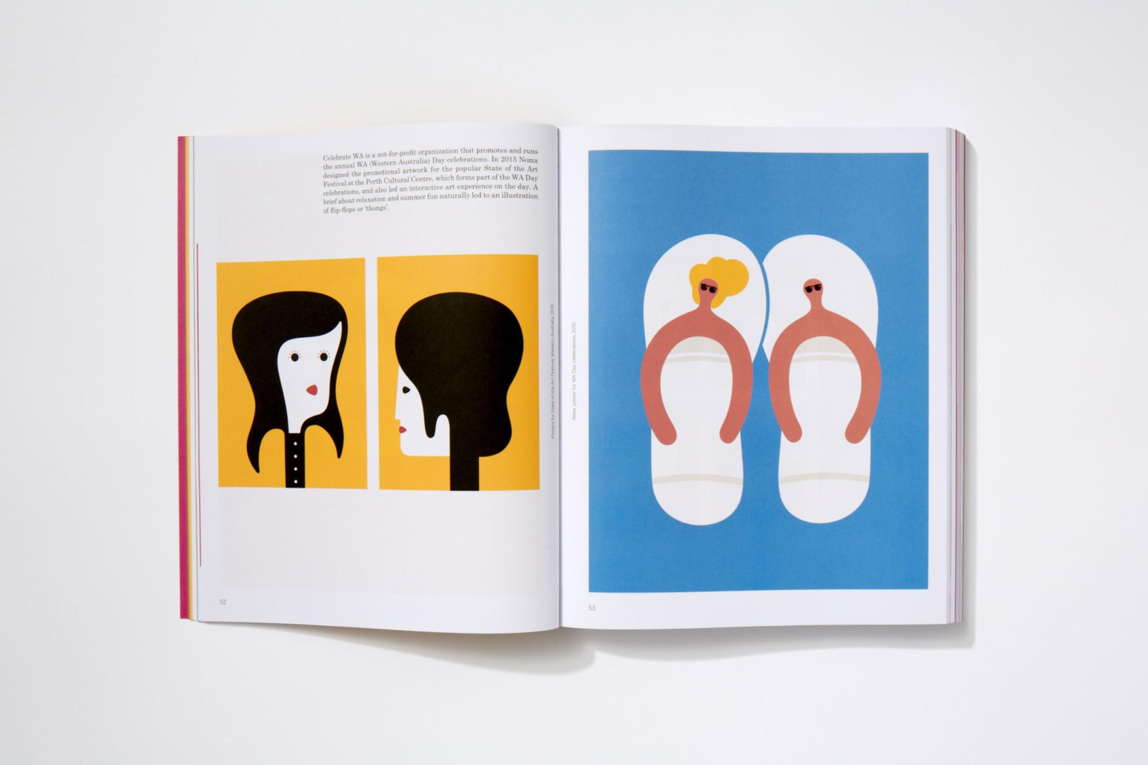 Two of the WA Day posters printed in Noma Bar’s book