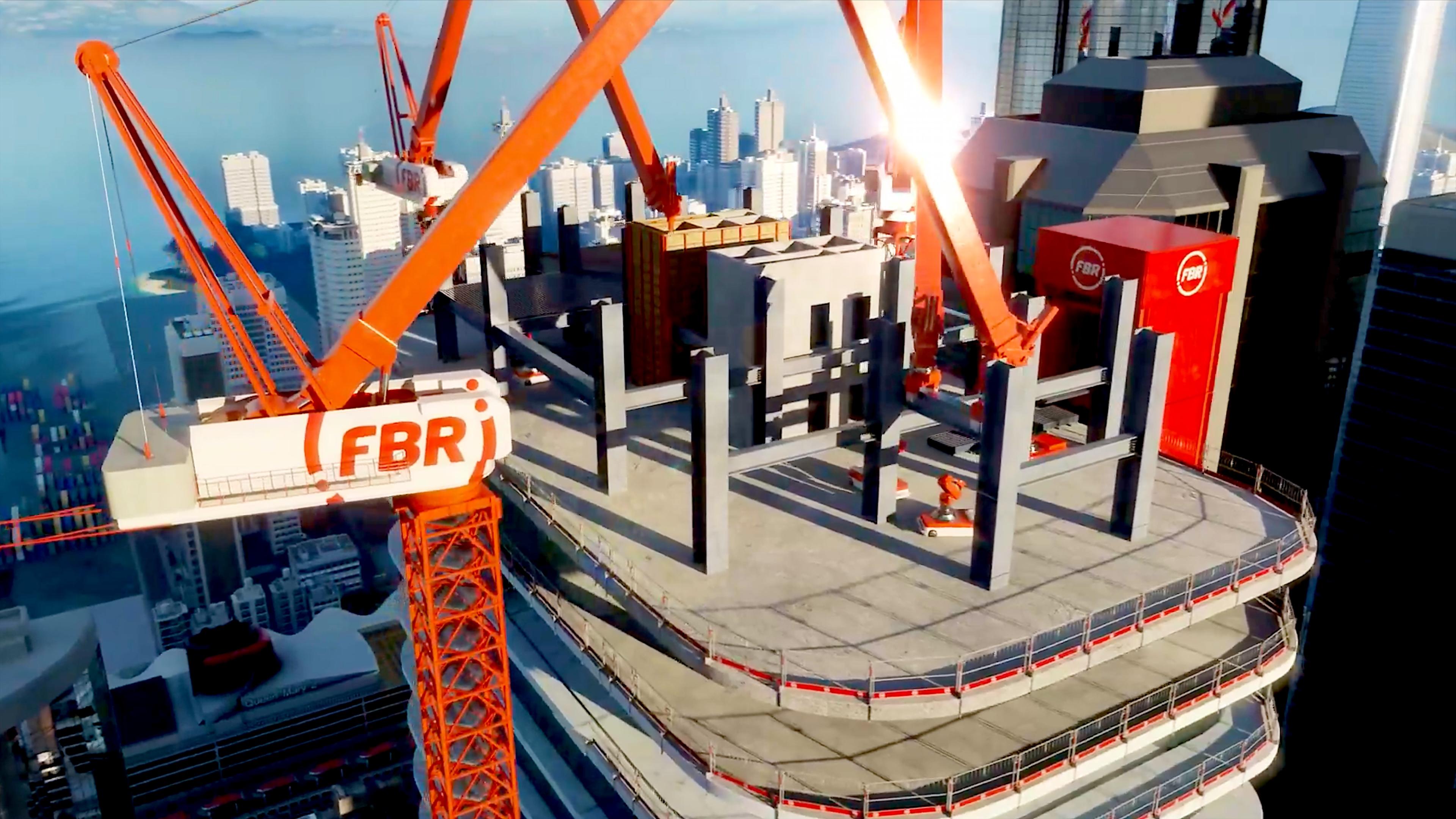 FBR crane building a city tower