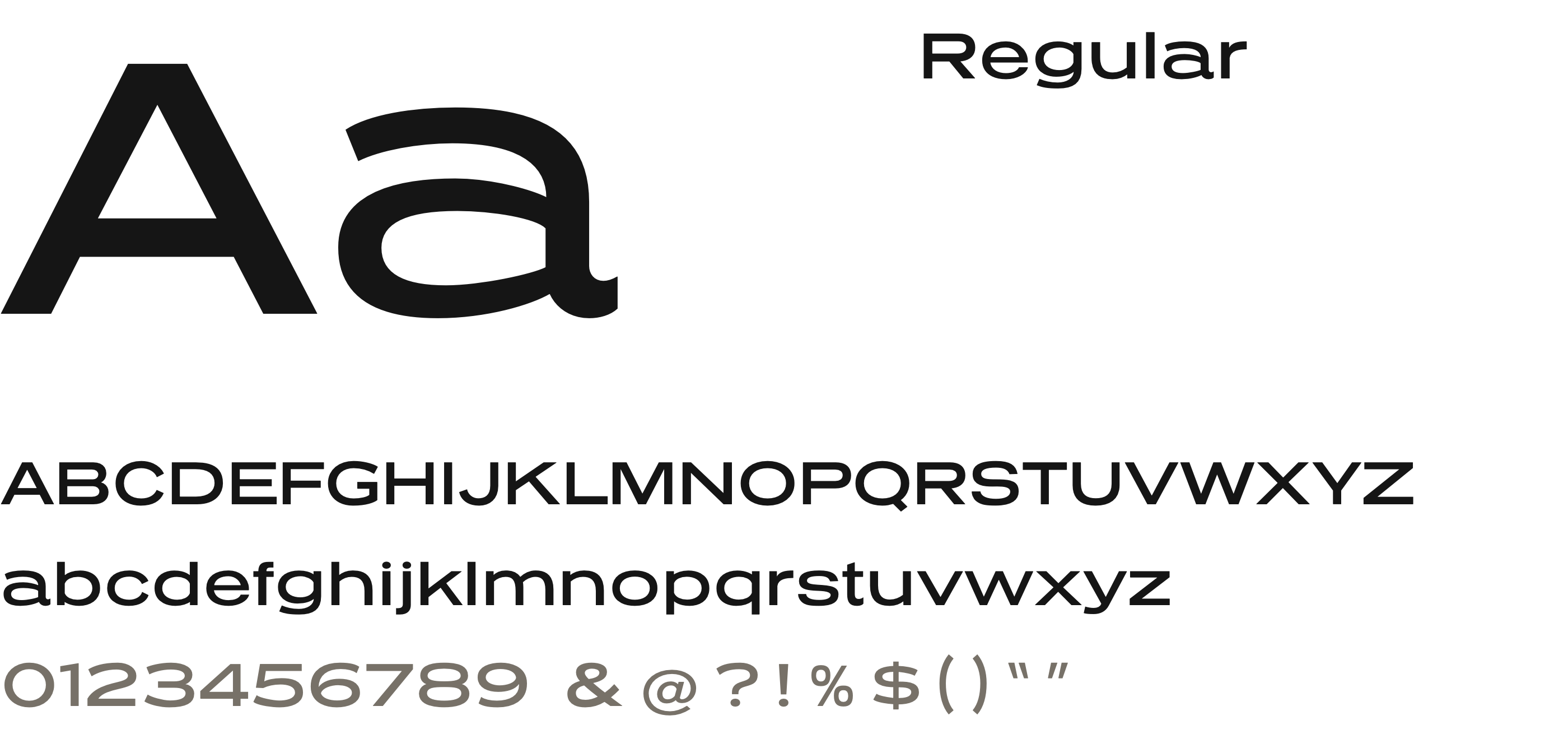 Presicav specimen: weights and character set