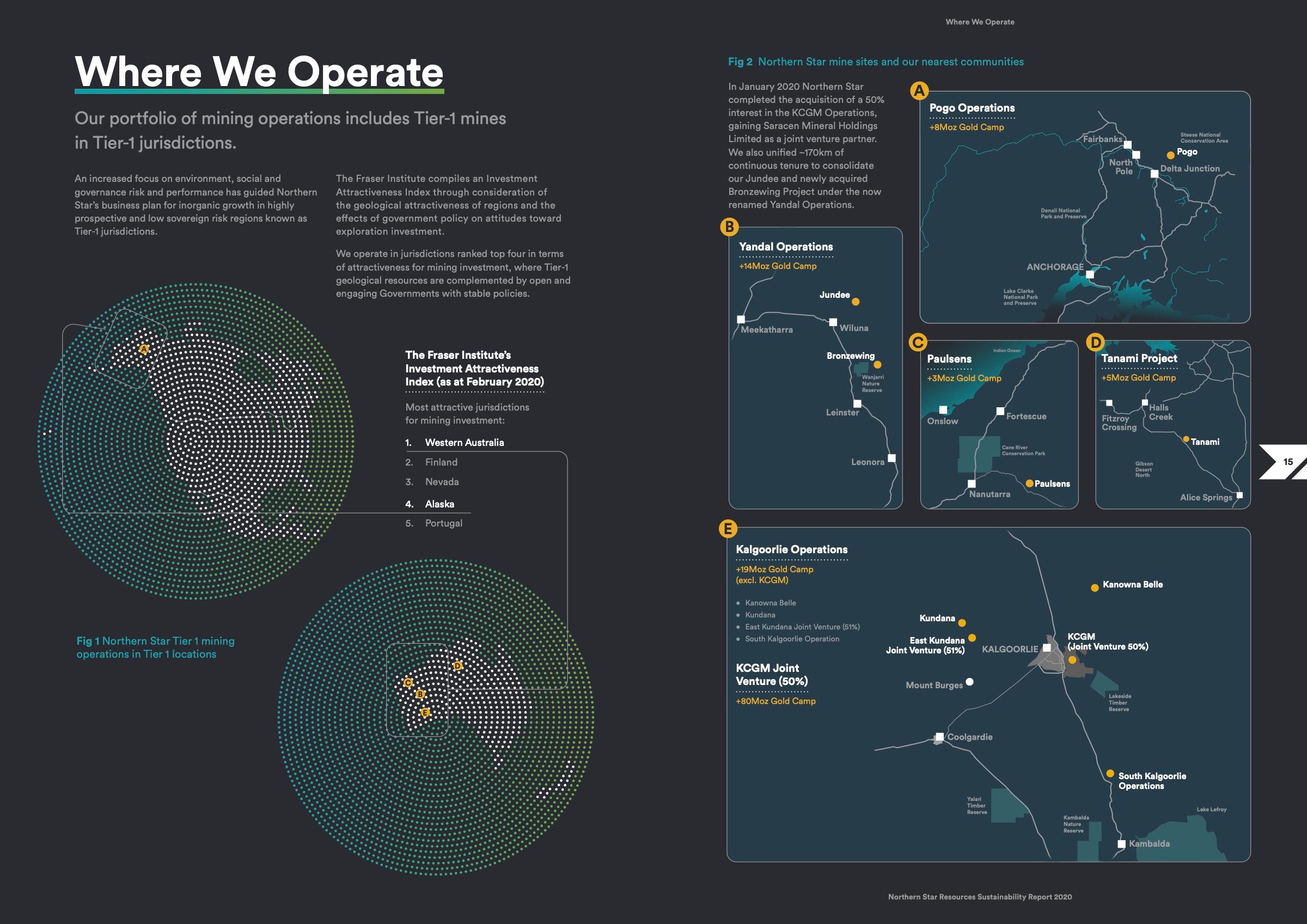 “Where We Operate” spread from the 2020 Sustainability Report