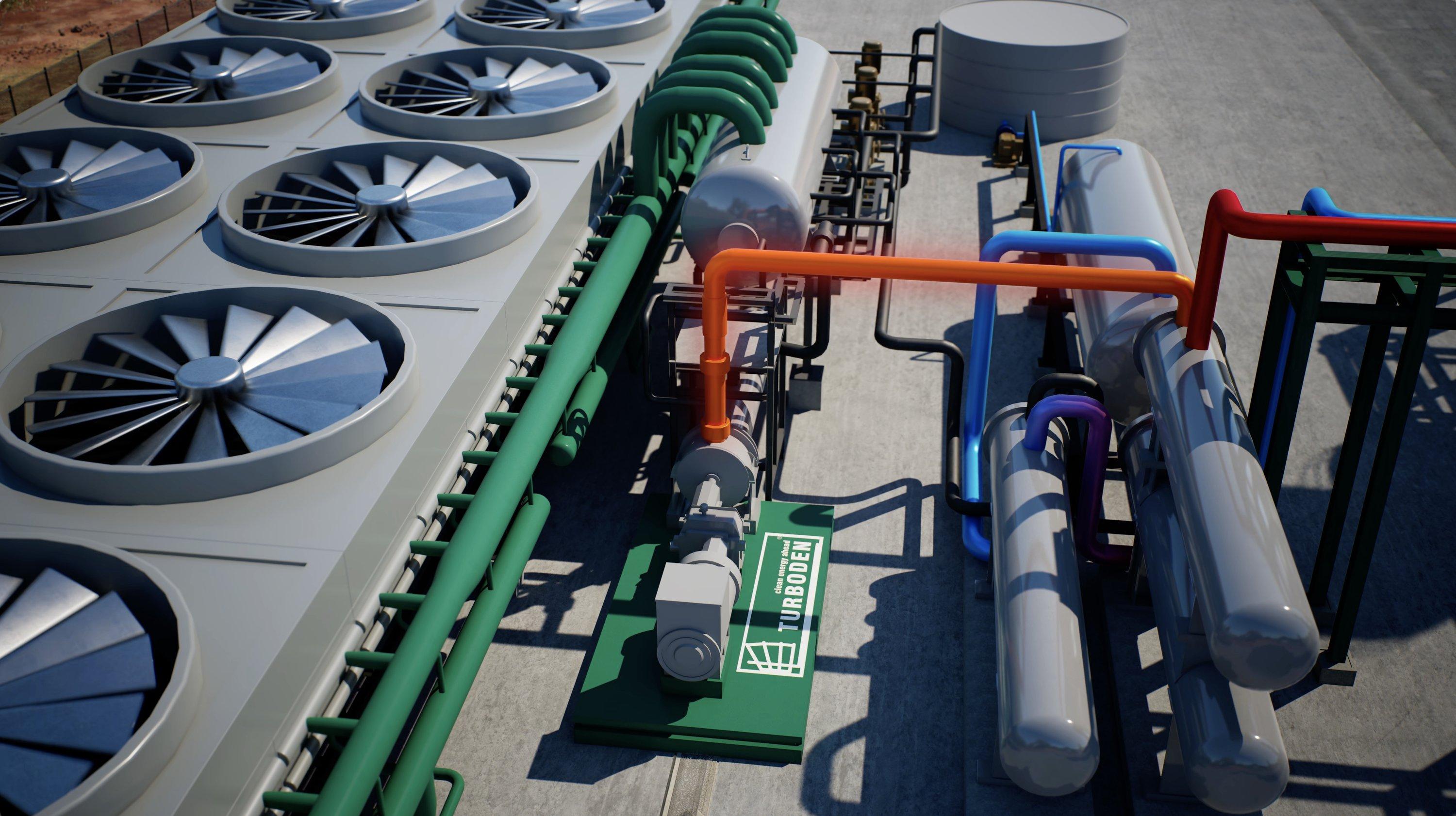 Pipework and cooling fans