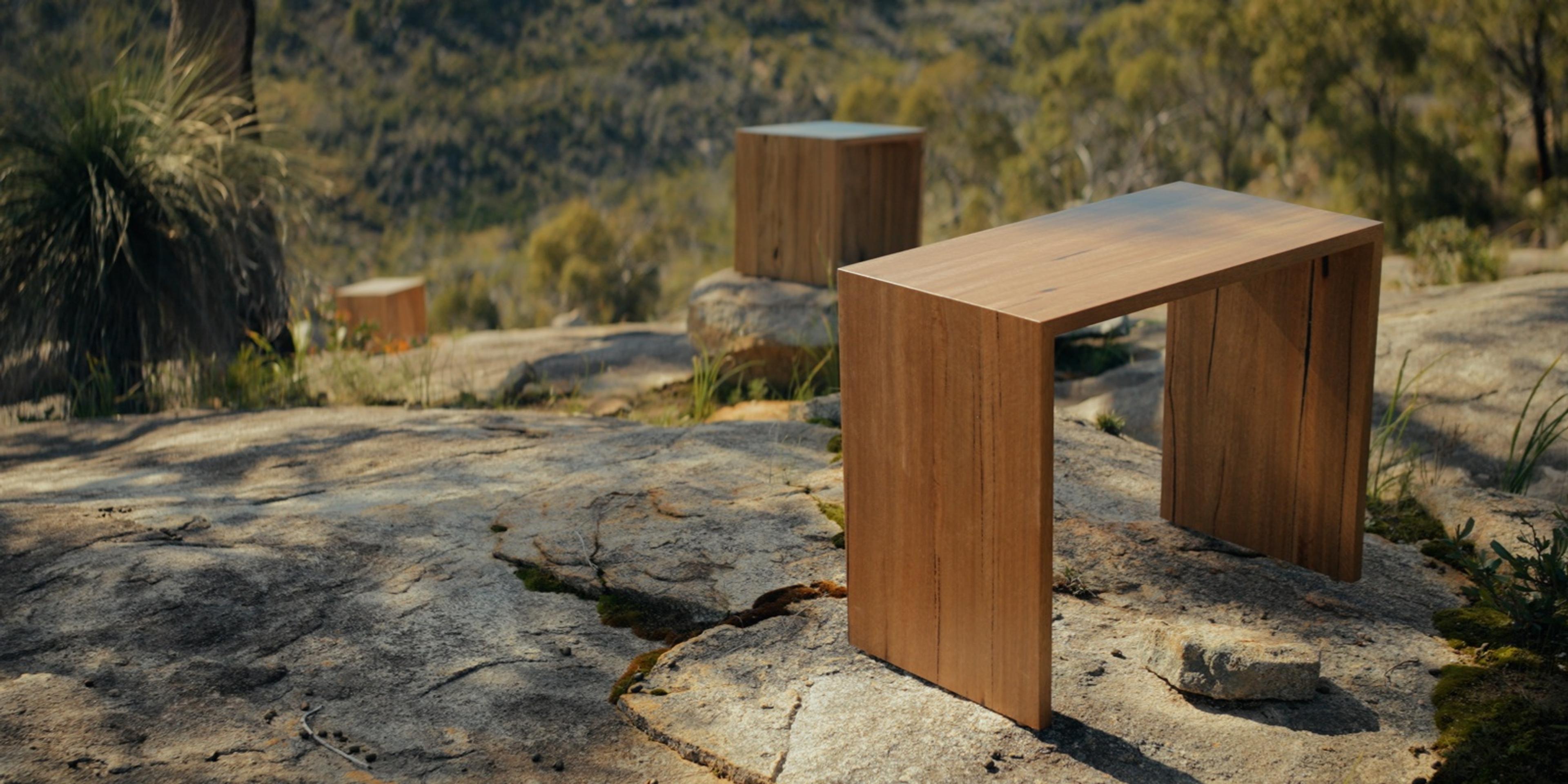 Cottesloe nested tables set apart on granite