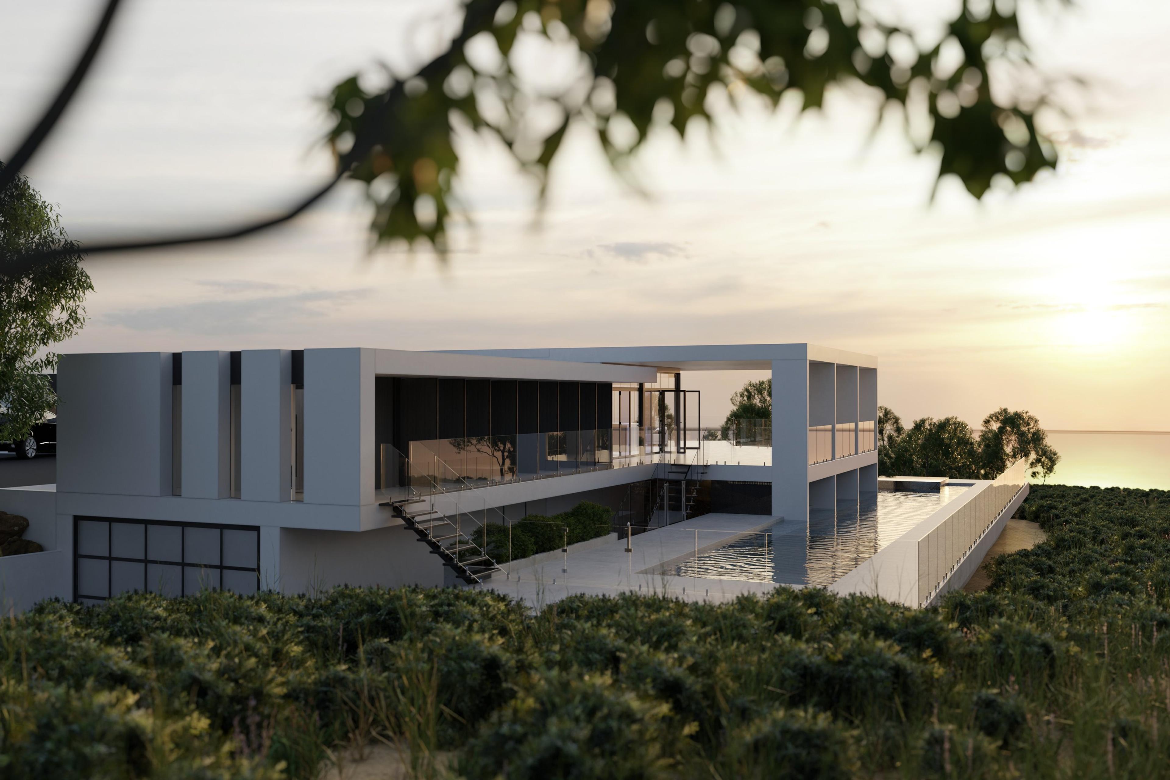 Jurien Bay House against a coastal sunset