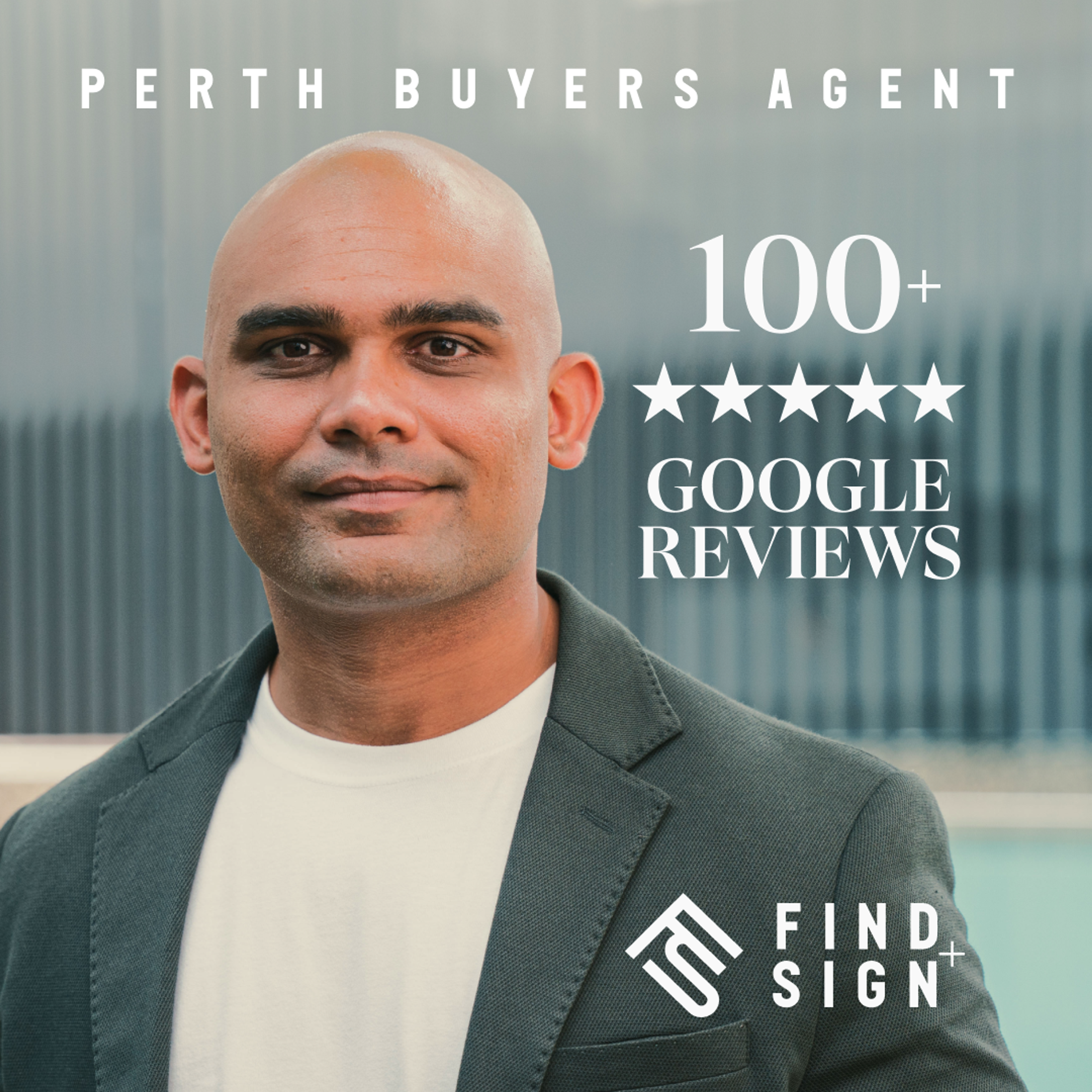 Ad for a Perth buyer’s agent with 100+ five-star Google reviews