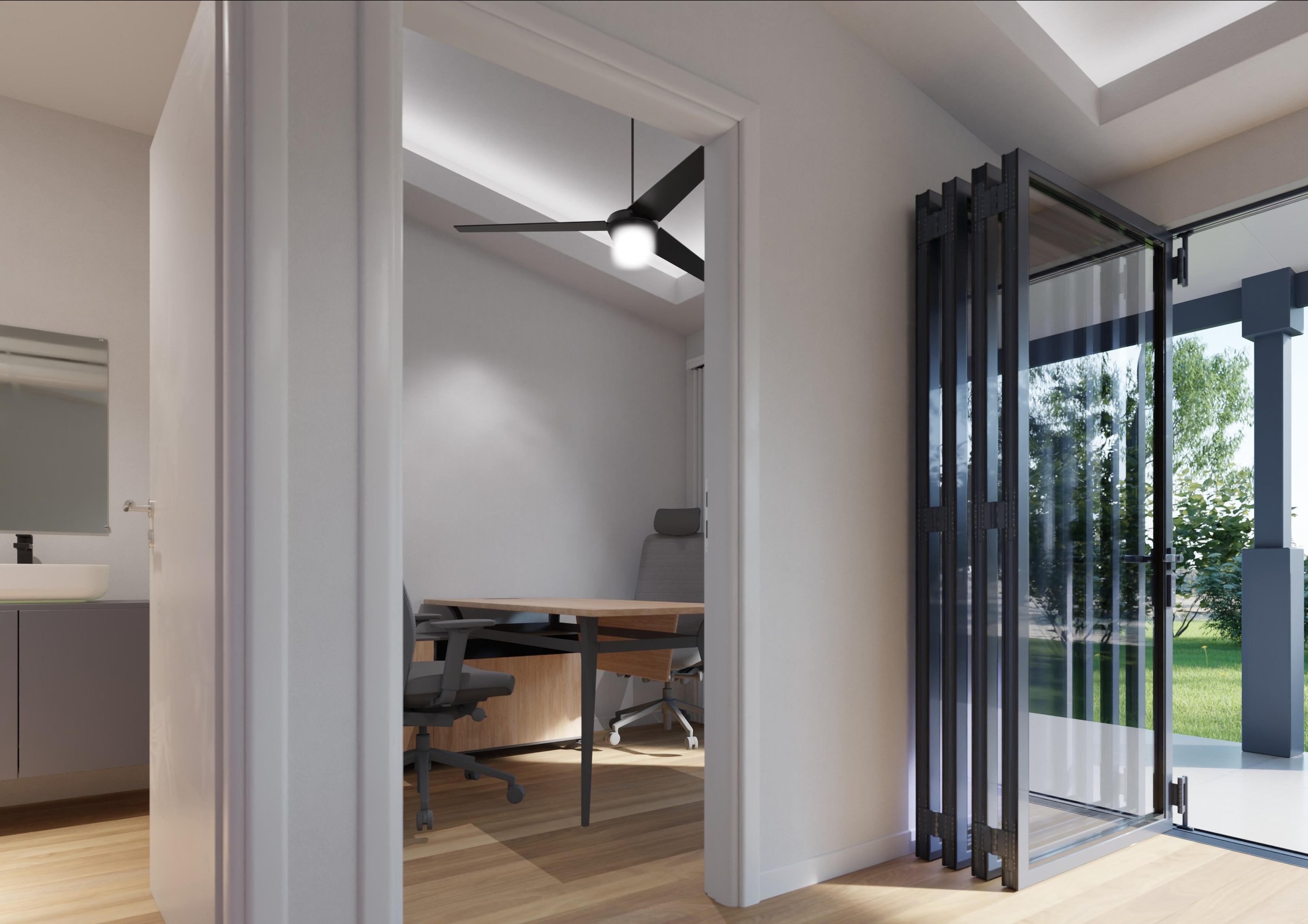 Home office beside the bedroom