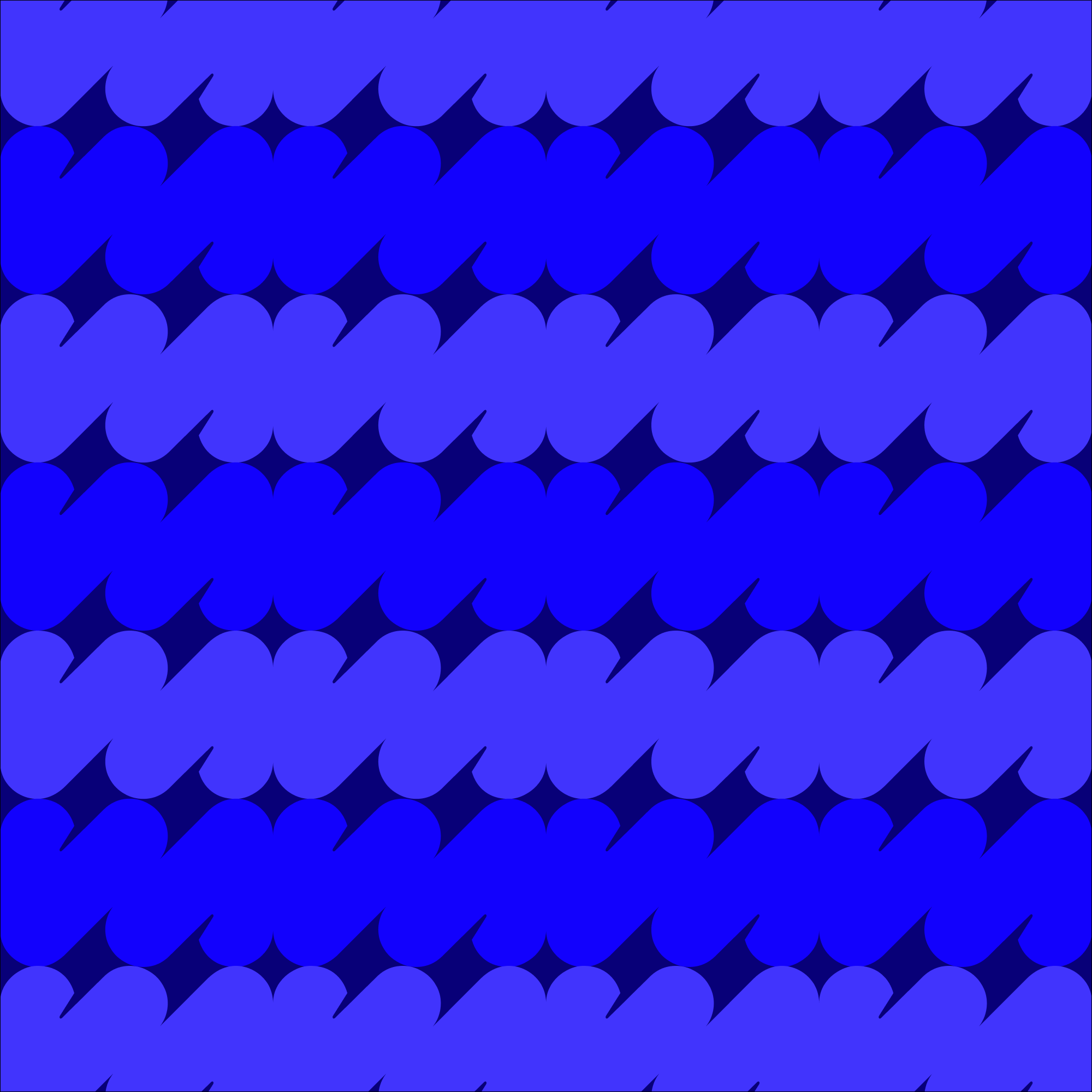 Massive pattern 2: the symbol’s rounded strokes repeated in blue and navy