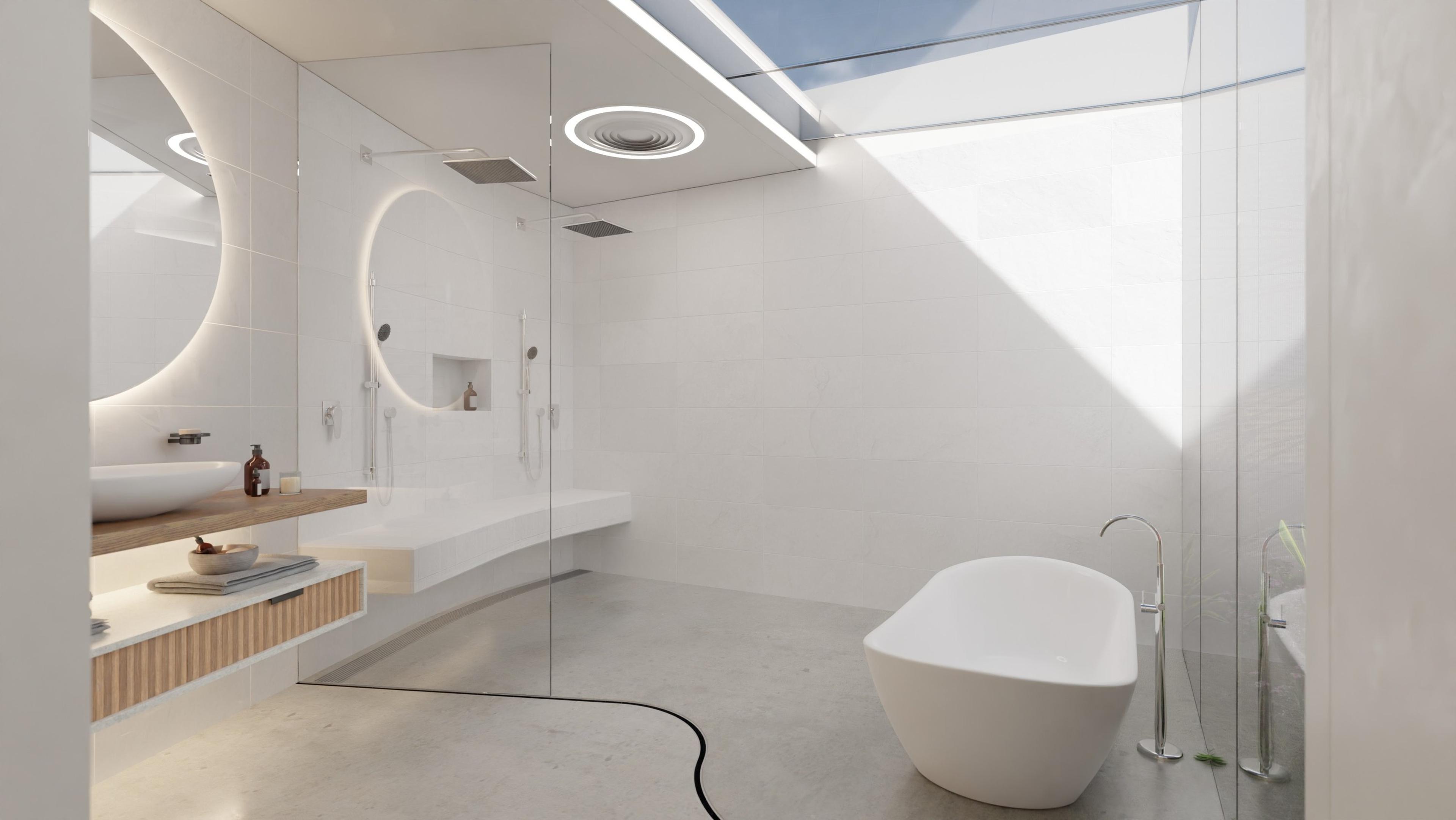 Bathroom with a freestanding bath