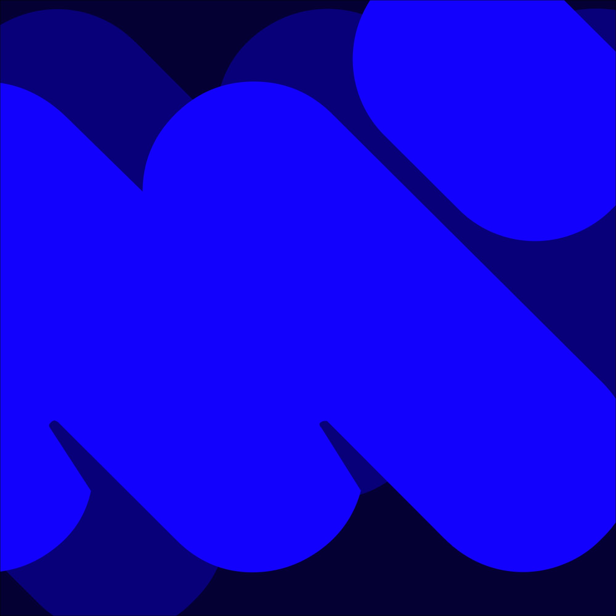 Massive pattern 6: the symbol’s rounded strokes repeated in blue and navy