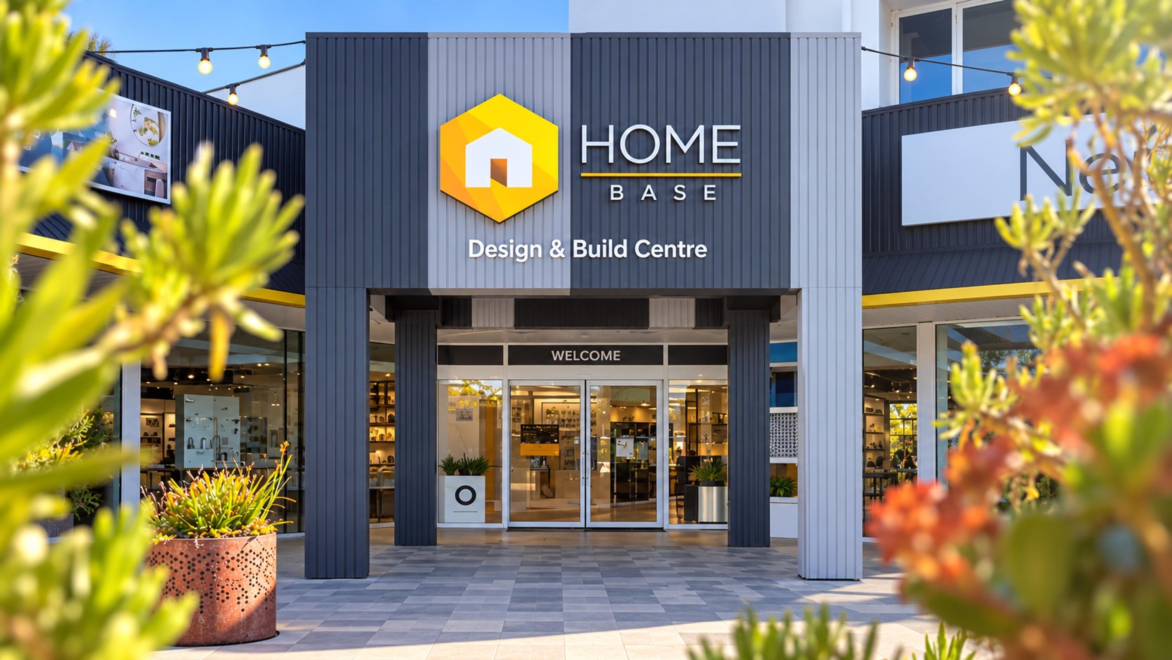 Home Base Design & Build Centre entrance and signage