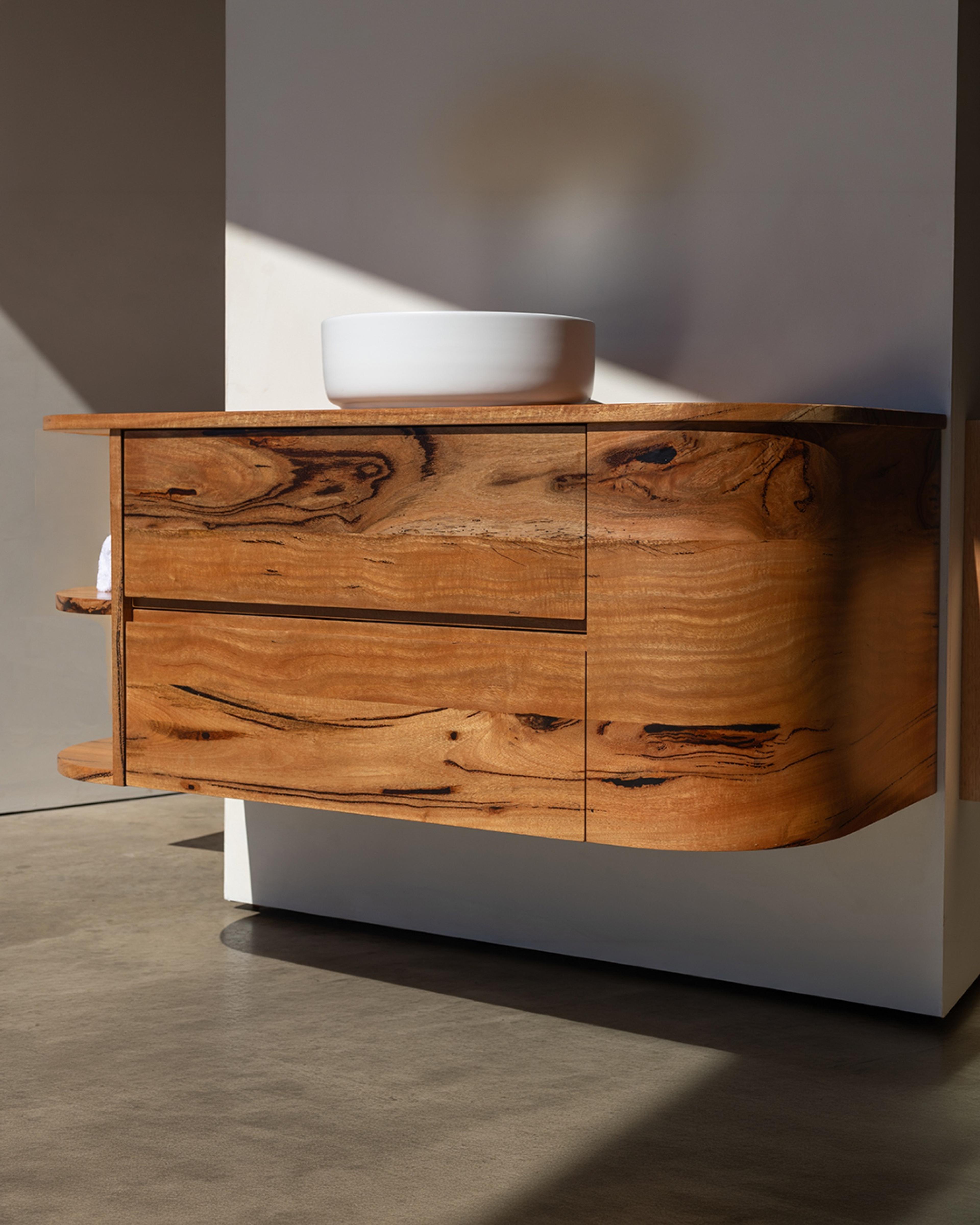Shark Bay Marri bathroom vanity in sunlight