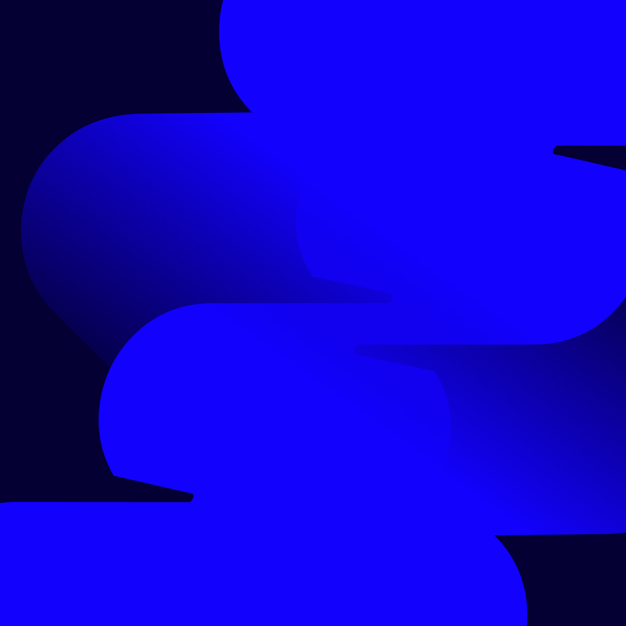 Massive pattern 3: the symbol’s rounded strokes repeated in blue and navy