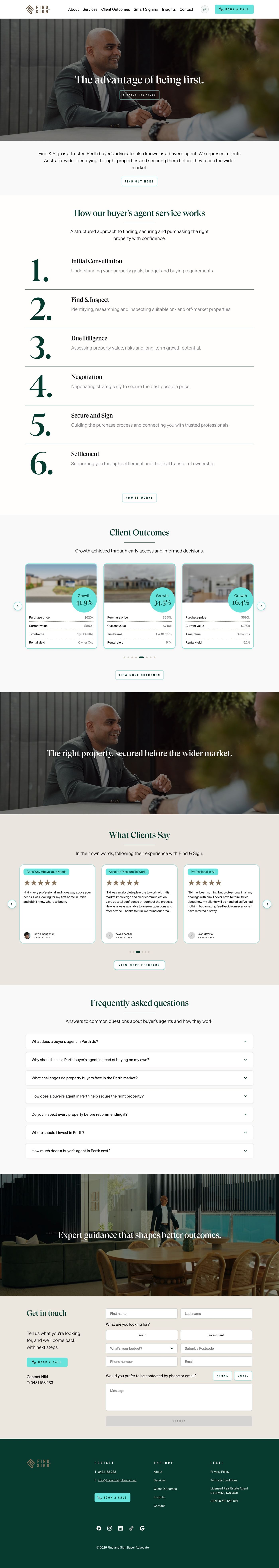 Find & Sign website on desktop