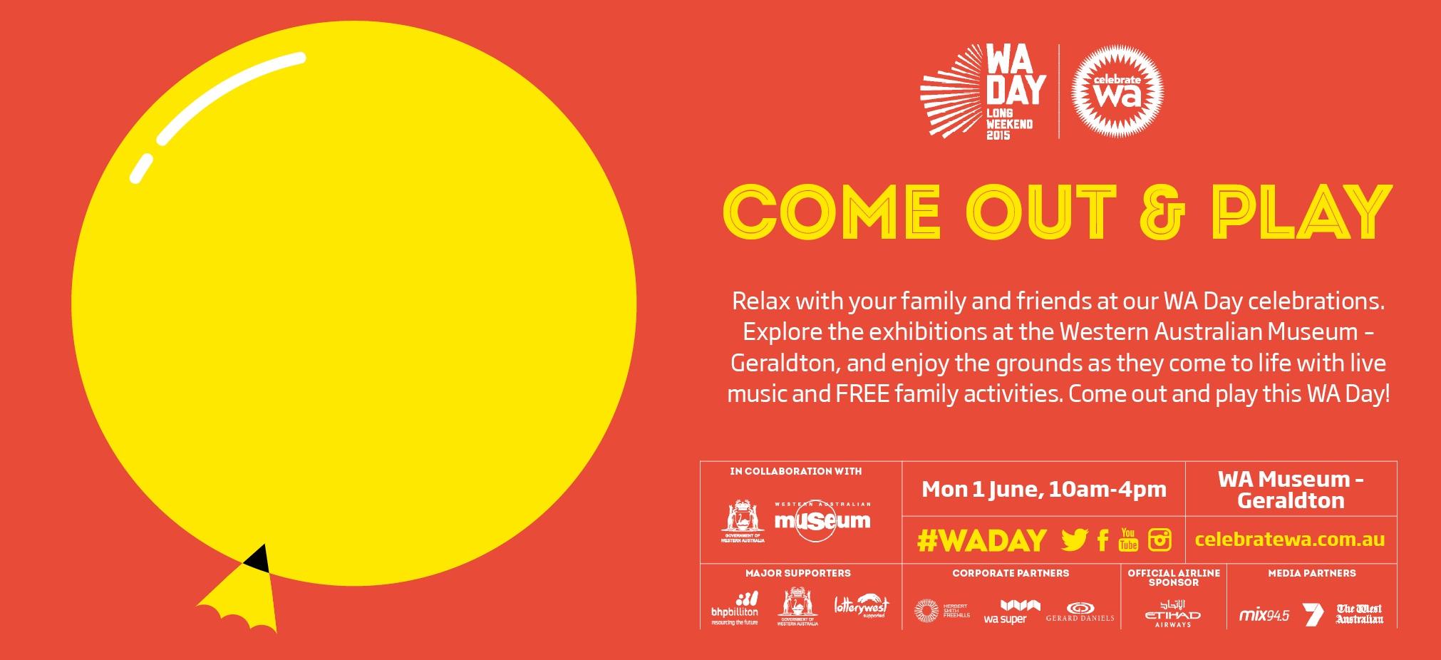 Come Out & Play advert with Noma Bar’s balloon on coral red