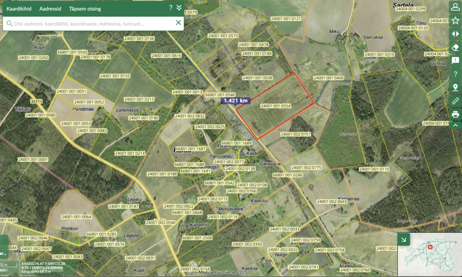 Agricultural land, 11.5 ha — 2