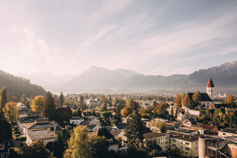 Panorama Aussicht vom Spital Thun 