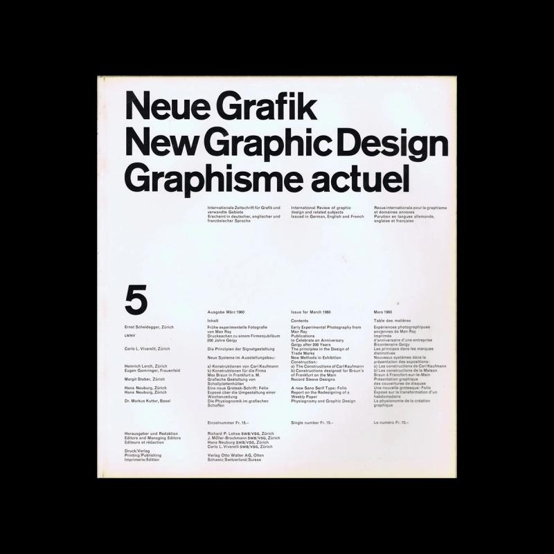 Neue Grafik / New Graphic Design / Graphisme Actuel - No.05 (1960)