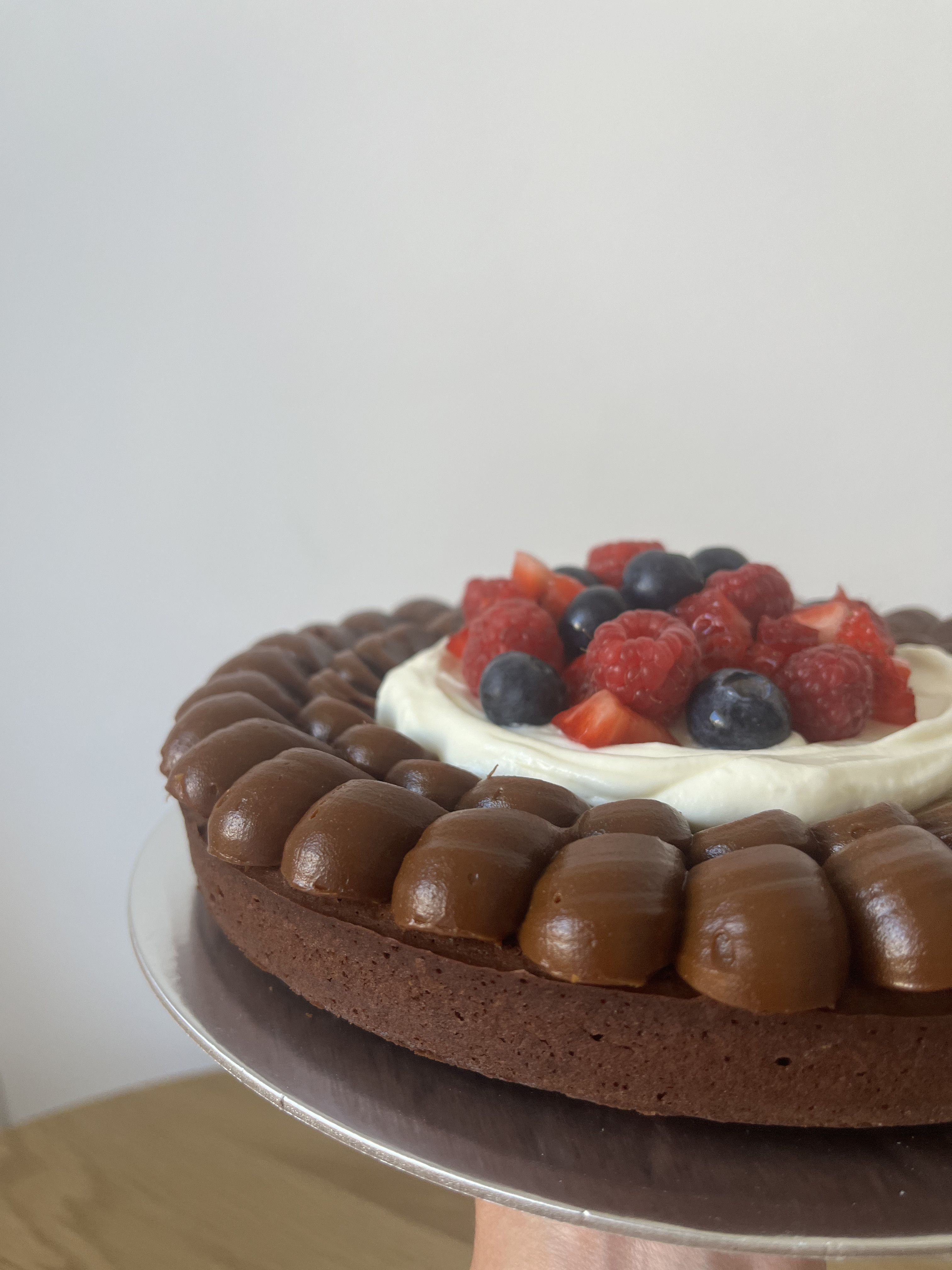 Brownie con frutos rojos