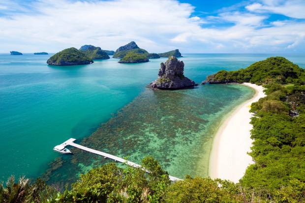 Photograph taken from a viewpoint in Ang Thong national park, a few miles South of Koh Samui