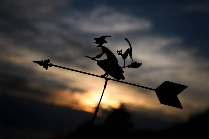 A witchy weathervane