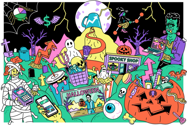 An illustration of Halloween themes