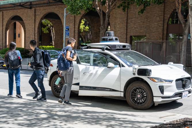 A Waymo self-driving car in San Francisco