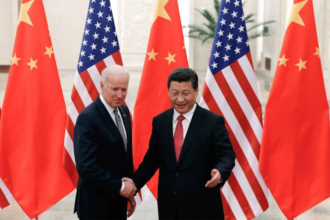 Joe Biden and Xi Jinping