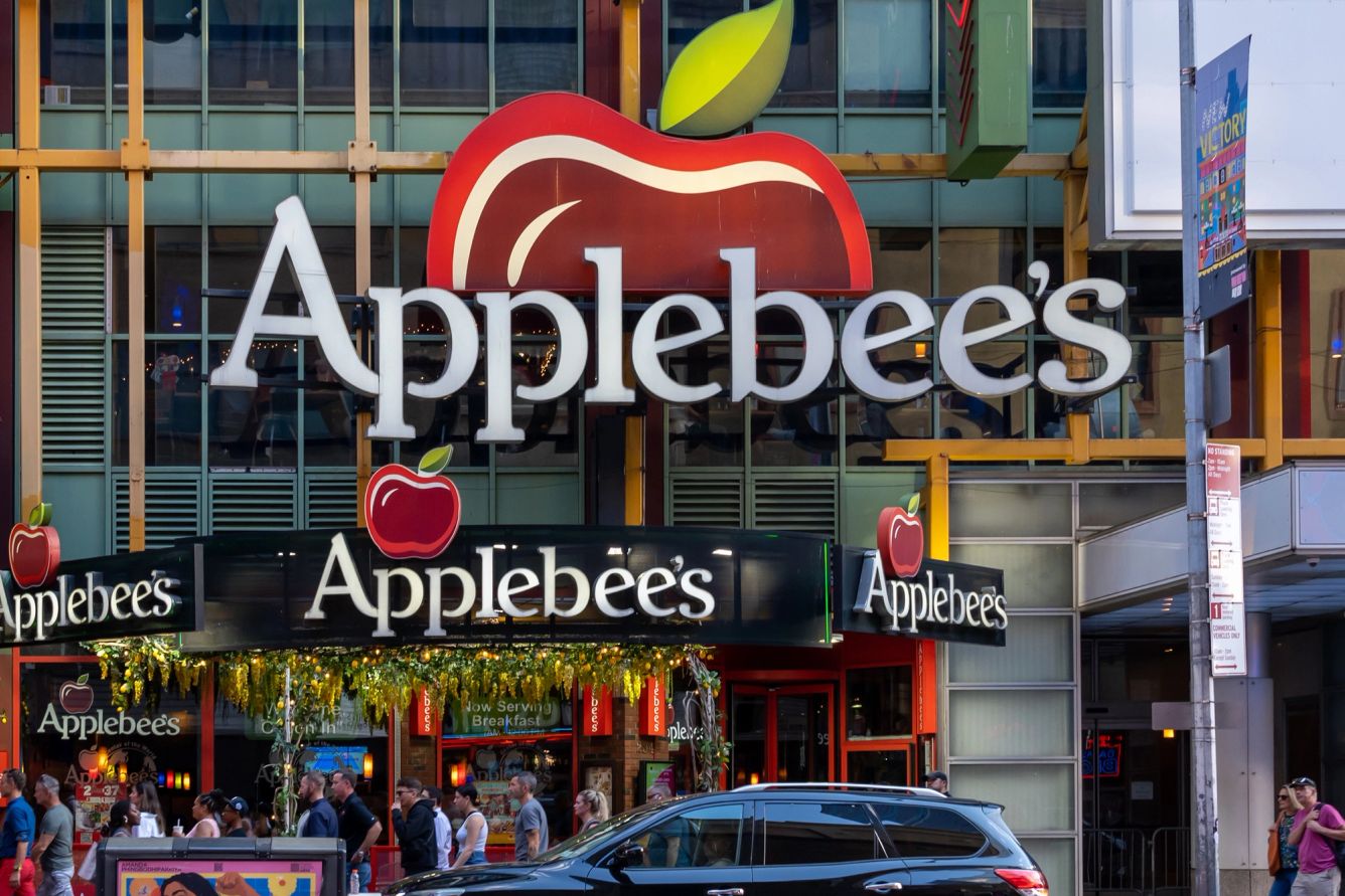 An Applebee’s Restaurant near Times Square in New York City, USA.