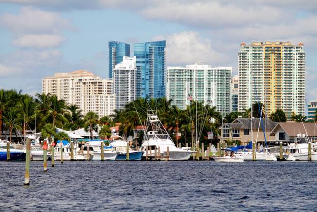 The marina on the Intracoastal Waterway at Fort Lauderdale