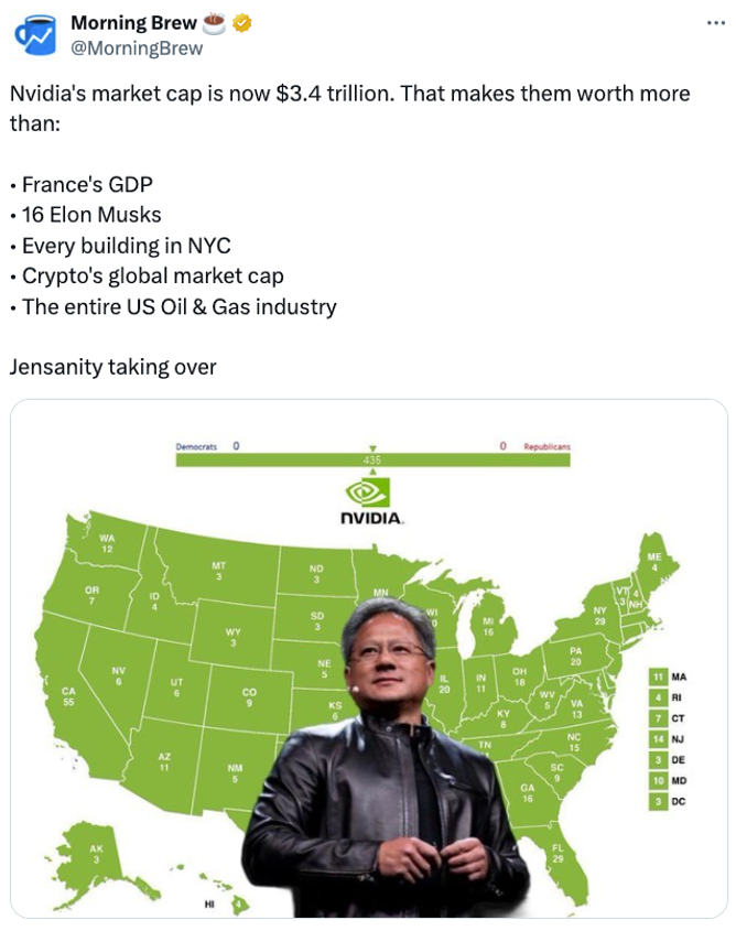 Jenson Huang in front of a map