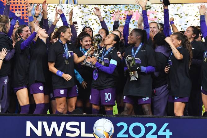 Orlando Pride after winning 2024 NWSL Championship