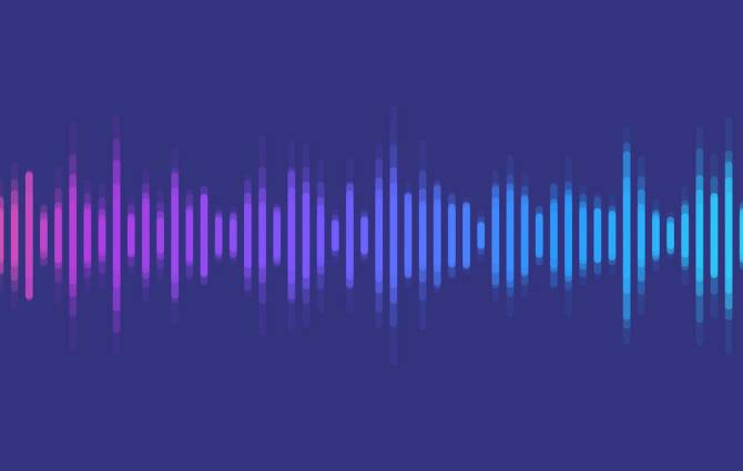 purple sound waves
