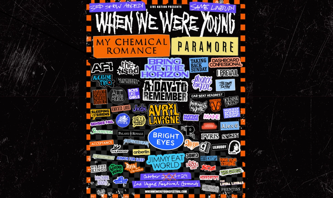 Day 3 poster for When We Were Young Festival