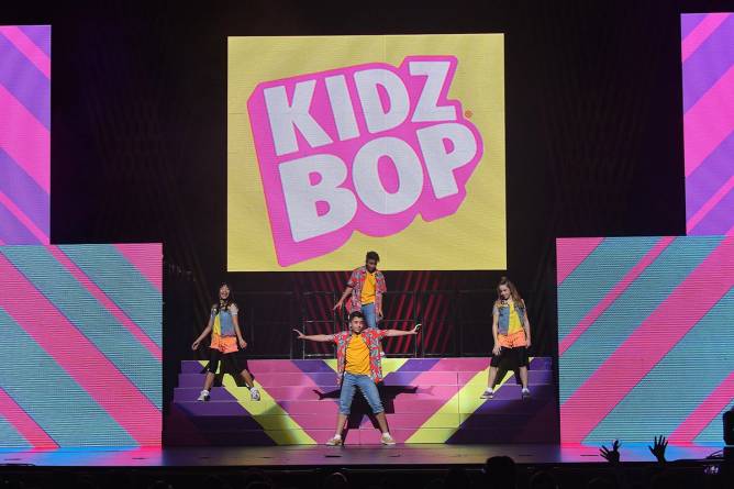 the Kidz Bop performance group on stage