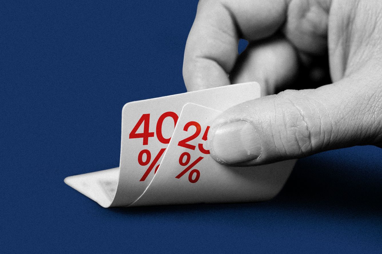 Illustration of someone holding poker cards with percentages on them