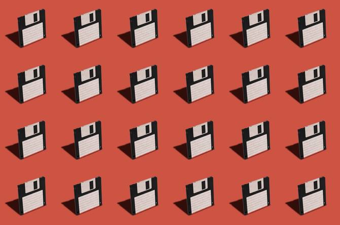 Retro floppy disks