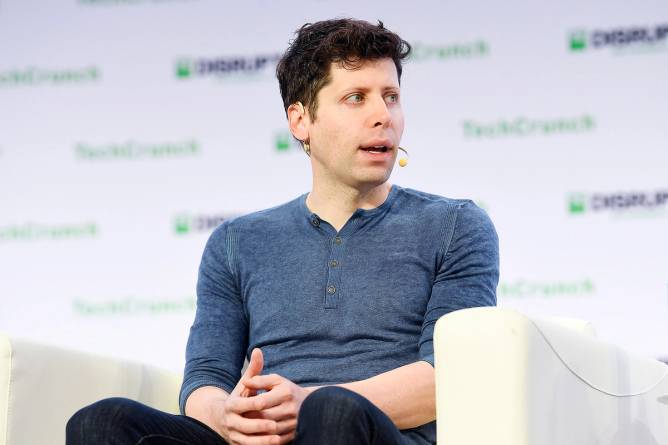 OpenAI Co-Founder & CEO Sam Altman speaks onstage during TechCrunch Disrupt at Moscone Convention Center in San Francisco, 2019. 