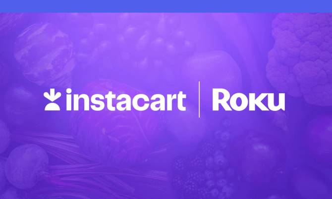 Roku/Instacart logos