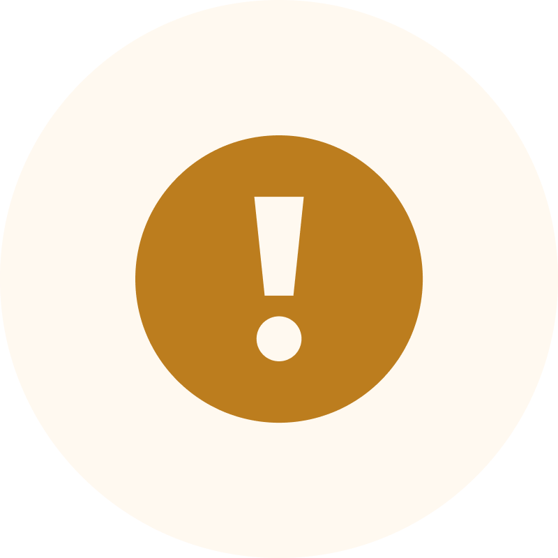 A stylized image of a warning symbol.